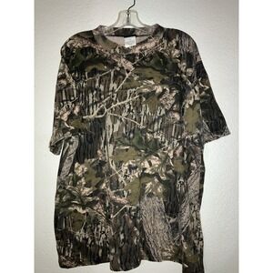 Vintage Mossy Oak Camo Hunting T-shirt Size Large Men's